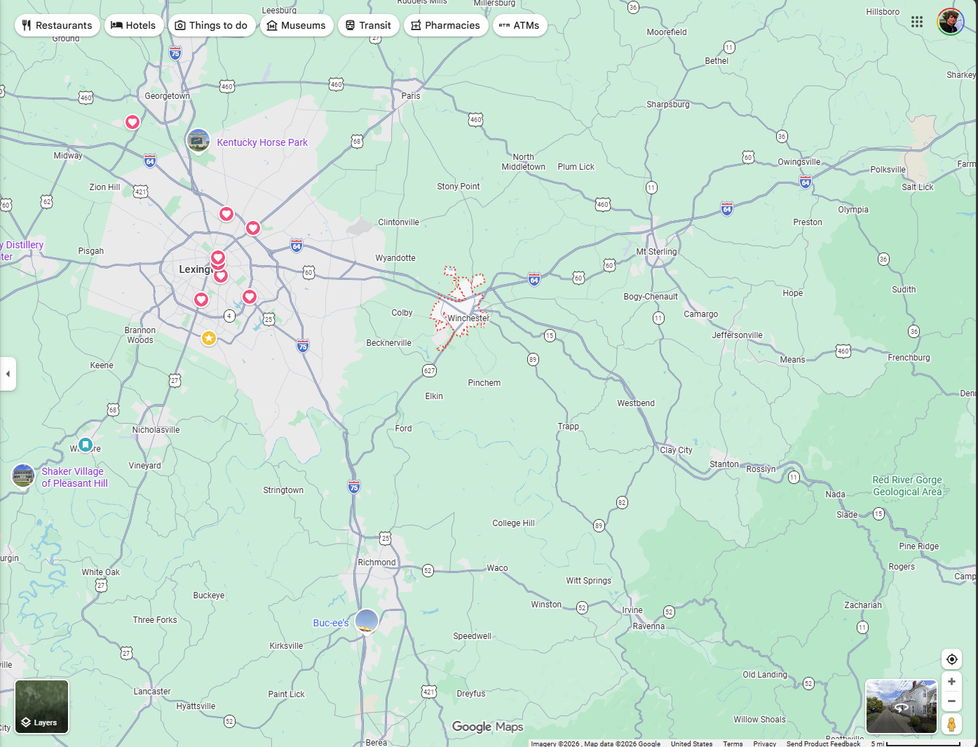 Service Area Map - Winchester, KY
